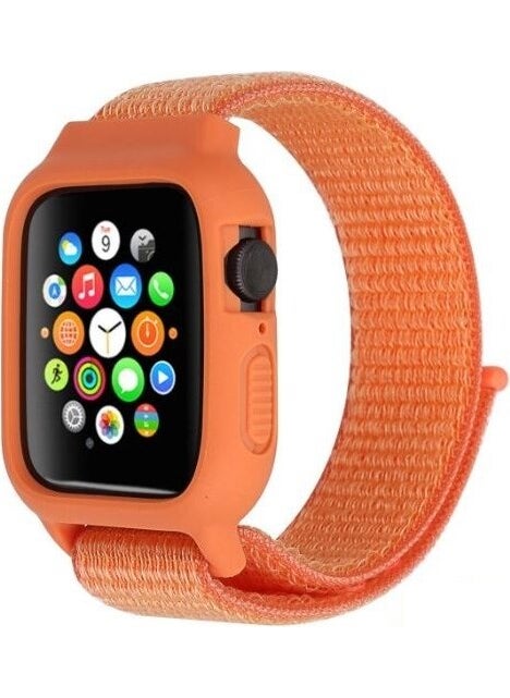 Techmaster حافظة شبكة حلقية مدرعة لساعات آبل متوافقة 1 2 3 4 5 42MM 44MM 