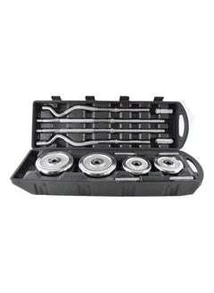 Yalla HomeGym Homegym 55Kg Adjustable Chrome Dumbbell Barbell Set With Carry Case, Versatile Chrome Set With Straight Barbell, Curl Barbell  - Image 1