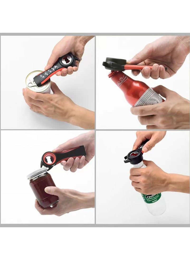 Generic - 5 in 1 Multifunction Twist Bottle Opener All in One Jar Can Red Wine Beer Lid Twist Off Easy Open Claw Kitchen Opener - Image 1