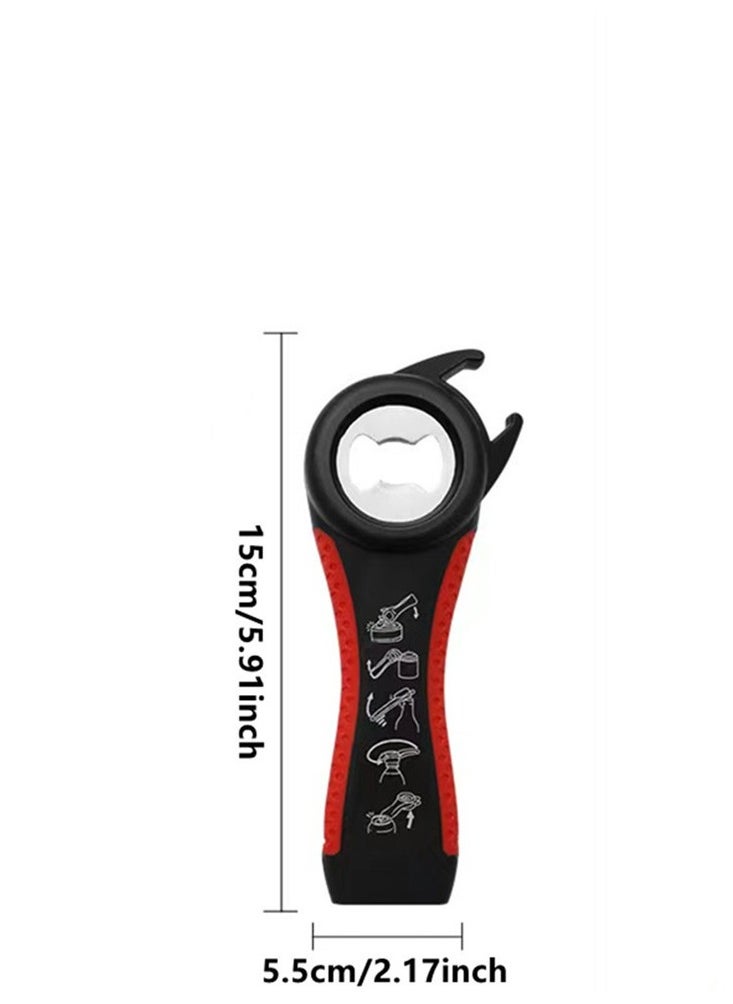 Generic - 5 in 1 Multifunction Twist Bottle Opener All in One Jar Can Red Wine Beer Lid Twist Off Easy Open Claw Kitchen Opener - Image 1