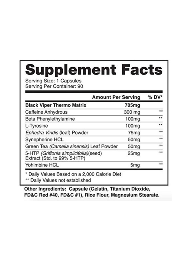 DRAGON PHARMA - Prompt Nutrition Dragon Pharma Black Viper Fat Burner, Pack Of 90 Capsules - Image 1