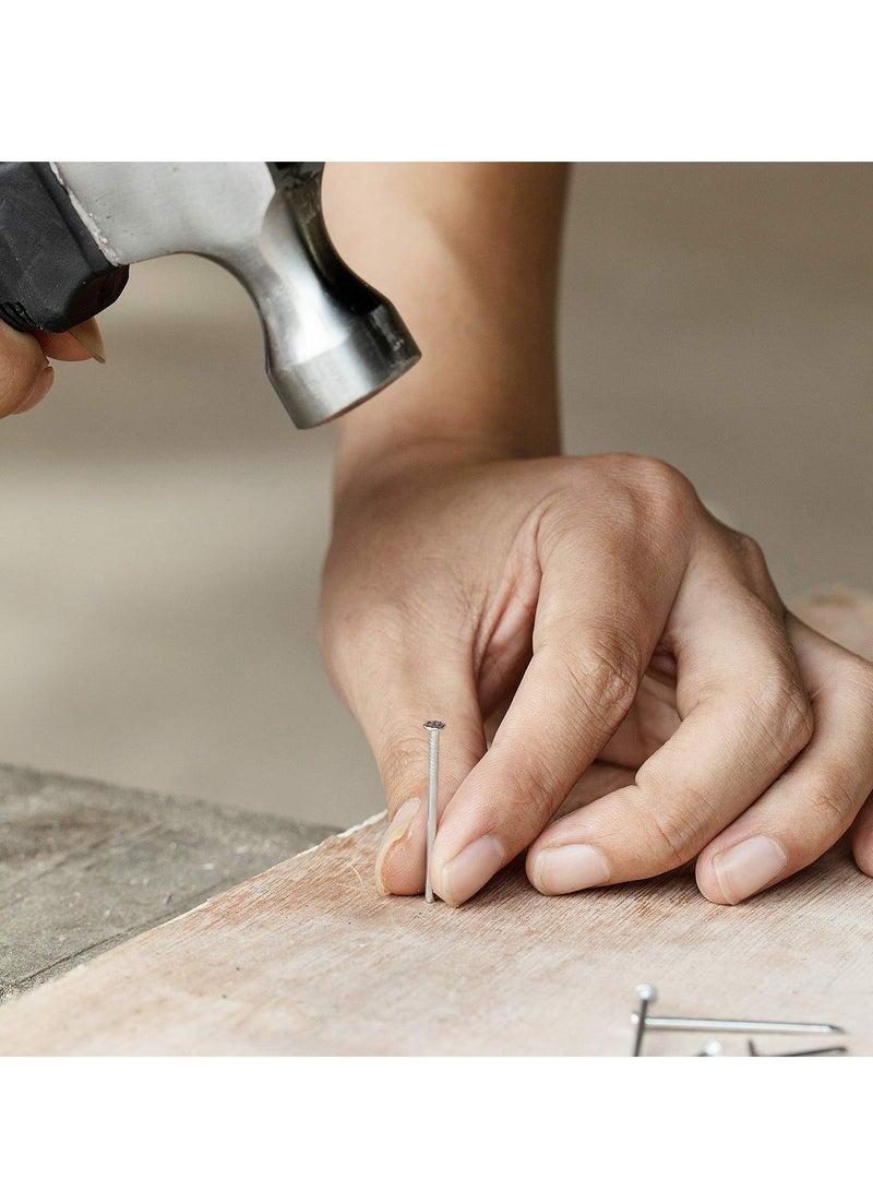 Nail Assortment Kit, 600 Pcs, 4 Sizes, Silver, Small Nails for Hanging Pictures, Finishing Nails, Gold Wall Nails for Hanging, Pin Nails, Hardware Nails, Assorted Nails, Galvanized Nails - Image 5