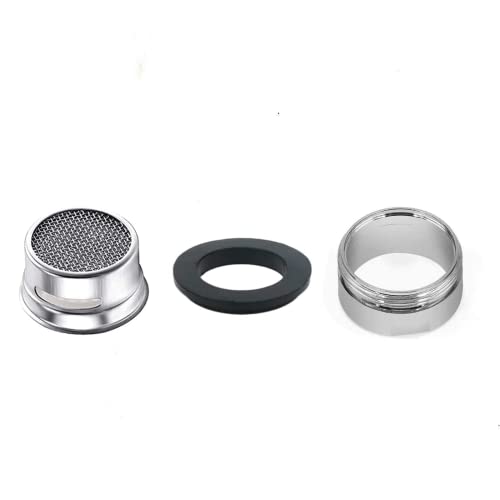XUKEKOY 6 Pack Faucet Aerator 2.2 GPM Bathroom Sink Aerator Regular Standard Replacement Parts with Brass Shell 15/16-Inch Male Threads Aerator Faucet Filter with Gasket for Kitchen Bathroom - Image 2