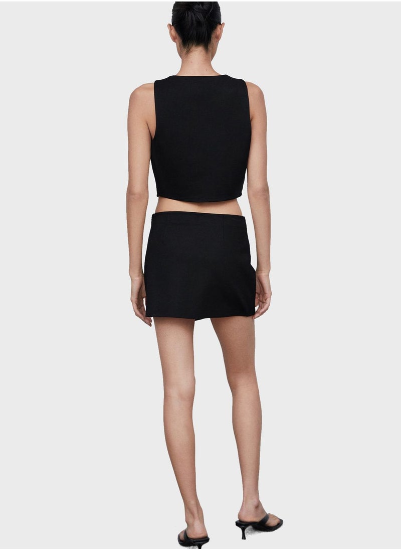 MANGO - Wrap Mini Skirt - Image 1