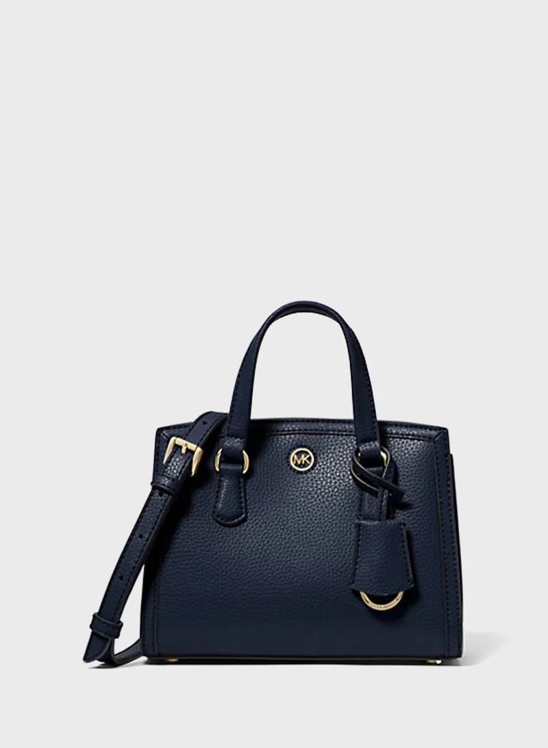 Michael Kors Chantal Extra-Small Pebbled Leather Messenger Bag