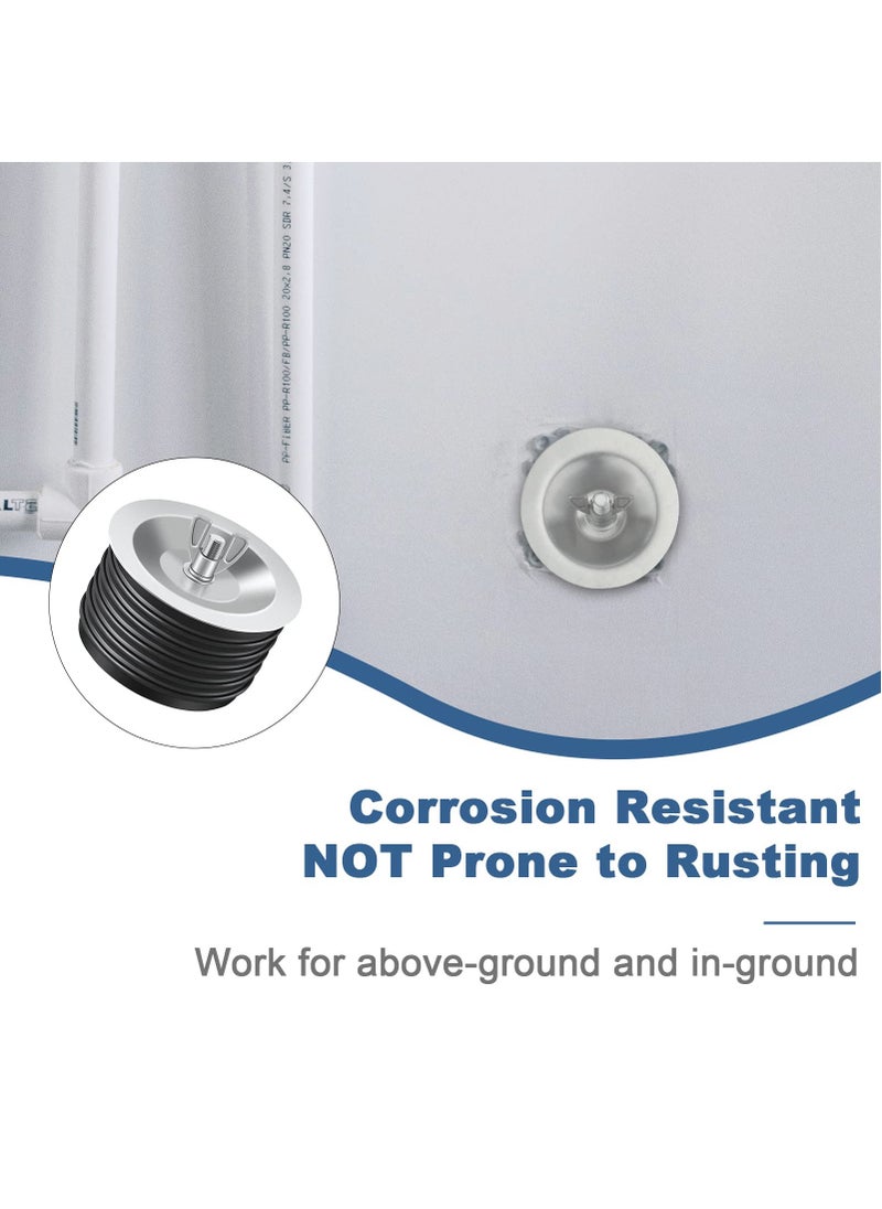 KASTWAVE - 3 inch Sewer Cleanout Cap, Practical Expansion Pipe Plug Durable Sewer Pipe Plug Sewer Cleanout Cover Mechanical Test Plug with Wing Nut - Image 1