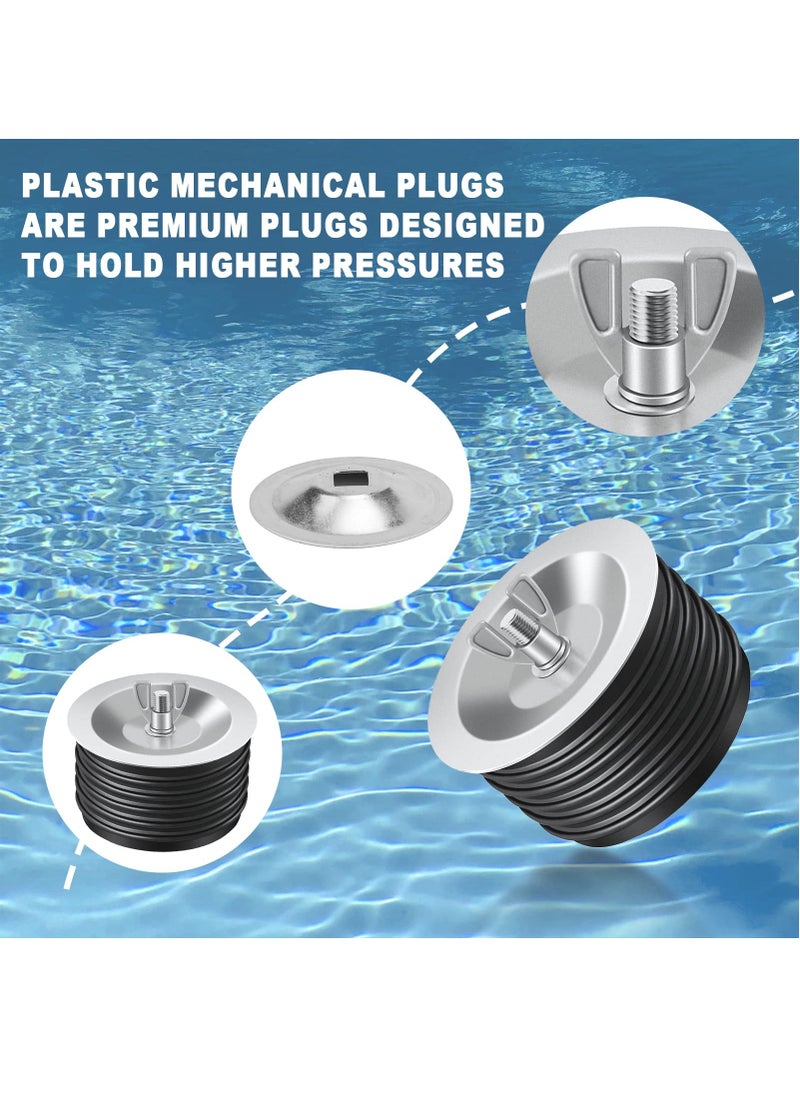 KASTWAVE - 3 inch Sewer Cleanout Cap, Practical Expansion Pipe Plug Durable Sewer Pipe Plug Sewer Cleanout Cover Mechanical Test Plug with Wing Nut - Image 1