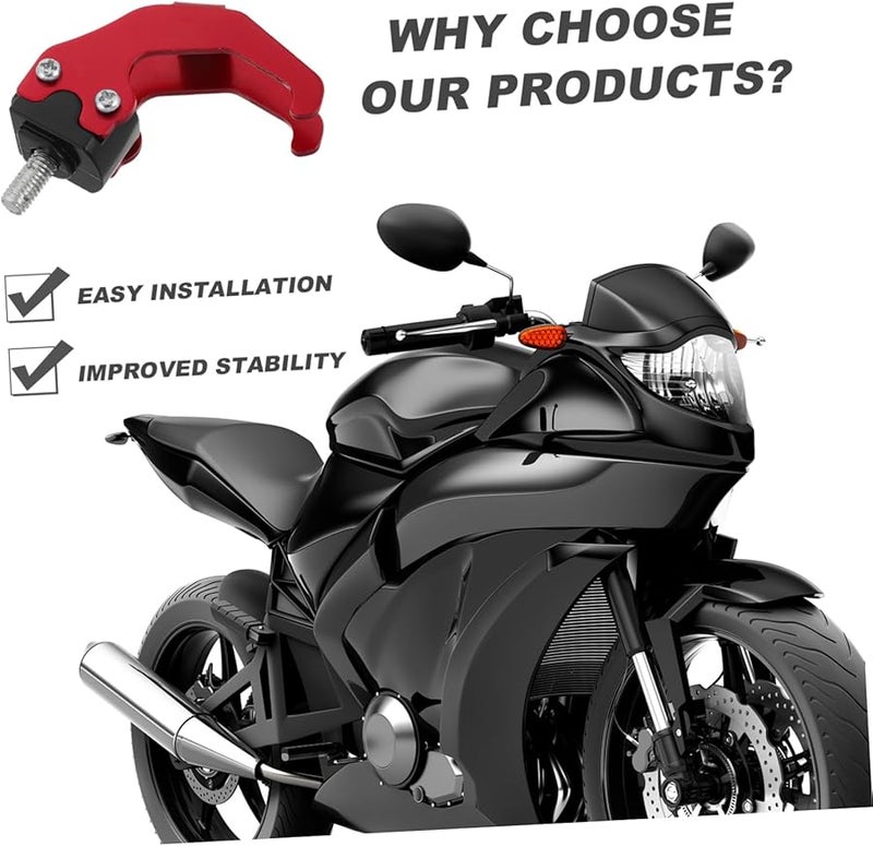 خطاف تعليق أمامي دراجة نارية من سبائك الألومنيوم لتخزين معزّز سهل التركيب - Image 4