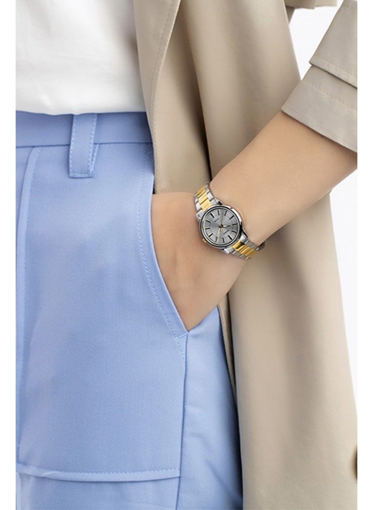 كاسيو Analog Women’s Watch LTP‑1303SG‑7AVDF, 32.5m Silver Dial, Two‑Tone Gold & Silver Ion‑Plated Stainless Steel Case & Bracelet, 50 m WR - Image 2