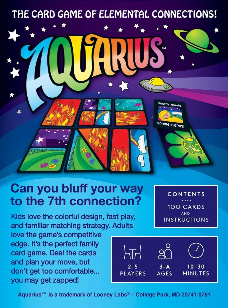Looney Labs Aquarius Card Game - Elemental Strategy for 2-5 Players  - Image 3