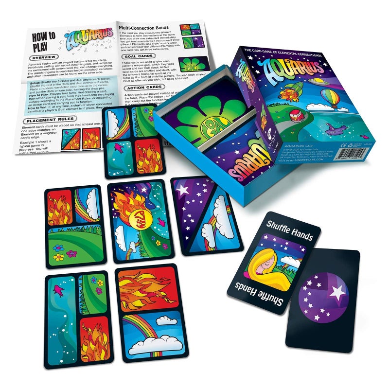 Looney Labs Aquarius Card Game - Elemental Strategy for 2-5 Players  - Image 4