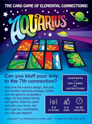 Looney Labs Aquarius Card Game - Elemental Strategy for 2-5 Players  - Image 5