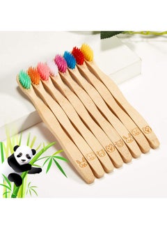 BOAO 16 Pcs Kids Bamboo Toothbrush Soft Bristle Natural Toothbrush Wooden Toothbrushes Kids Toothbrush with Colorful Bristles and Ergonomic Animal Designs Handles for Kids  - Image 3