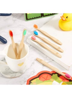 BOAO 16 Pcs Kids Bamboo Toothbrush Soft Bristle Natural Toothbrush Wooden Toothbrushes Kids Toothbrush with Colorful Bristles and Ergonomic Animal Designs Handles for Kids  - Image 4