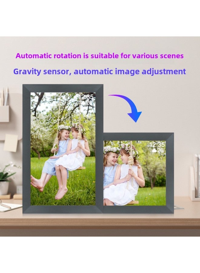 15.6 Inch WIFI Digital Photo Frame Frameo Uhale Smart Cloud Photo Frame Mobile Phone Remote Push-Color:Black Frame  - Image 4