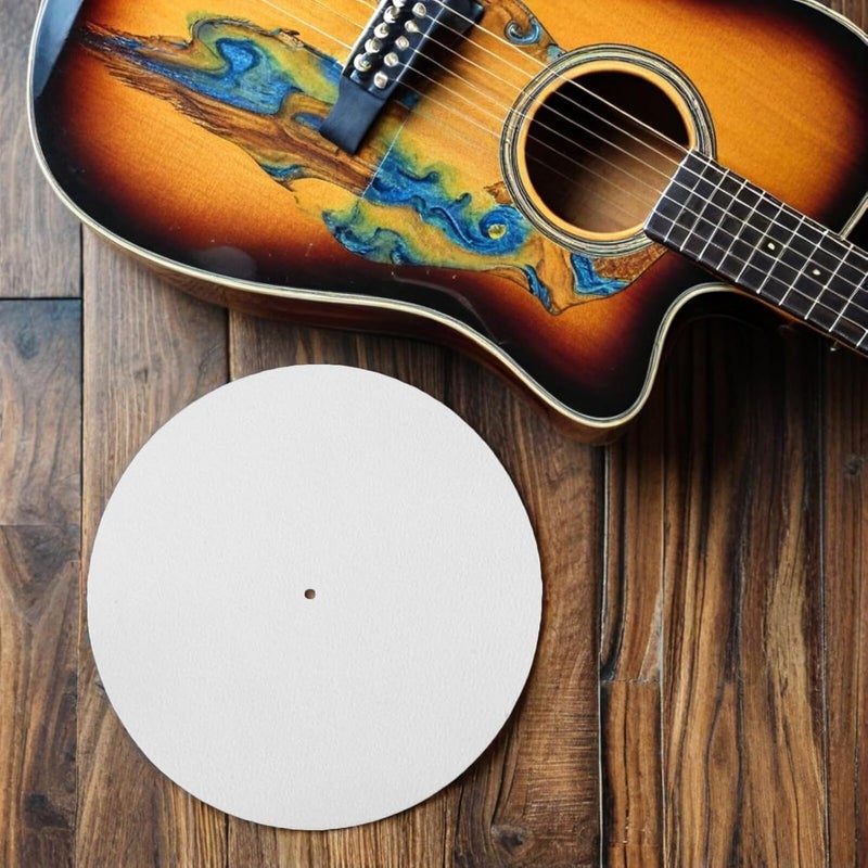 Toyvian 4pcs 12-inch Felt Vinyl Record Player Slipmat Set – Black and White Turntable Platter Mats, Non-slip Anti-static Pads for Vinyl Dj Performances and Home Audio - Image 4