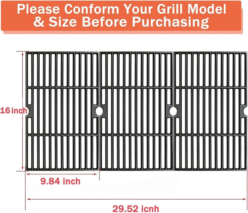 Utheer Grill Kits for DynaGlo DGF510SSP, DGF510SSP-D, fit Backyard BY13-101-001-13, GBC1460W, GBC1461W, GBC1462W, GBC1059WB, BH13-101-099-01, Grill Grate and Heate Plate - Image 2