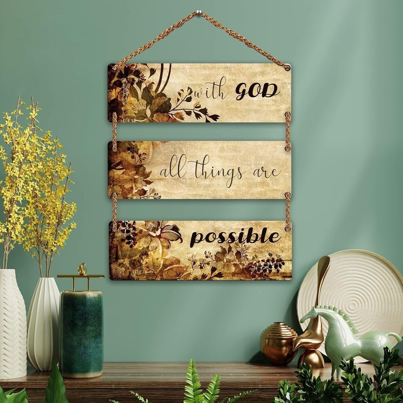 BPA ® Home Decor Items for Living Room, Wooden Wall Hangings for Home Decoration - Image 1