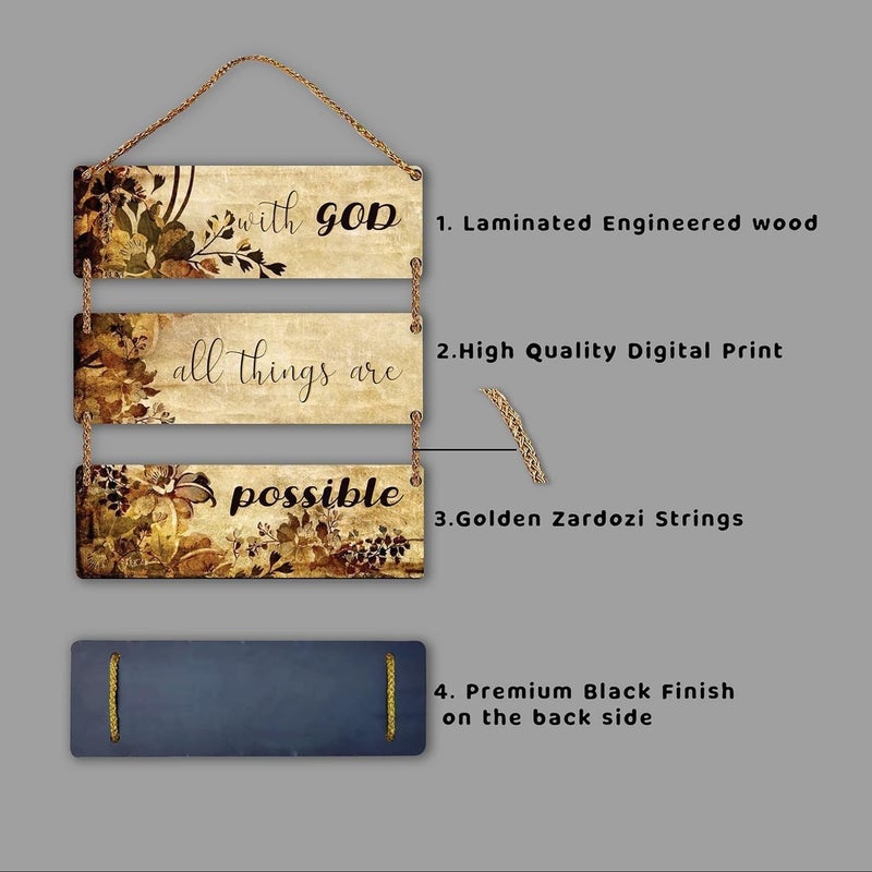 BPA ® Home Decor Items for Living Room, Wooden Wall Hangings for Home Decoration - Image 3