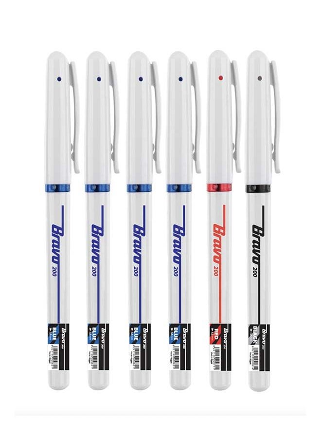 Bravo BRAVO 200 Ball Pen Poly Bag [6 PEN] 