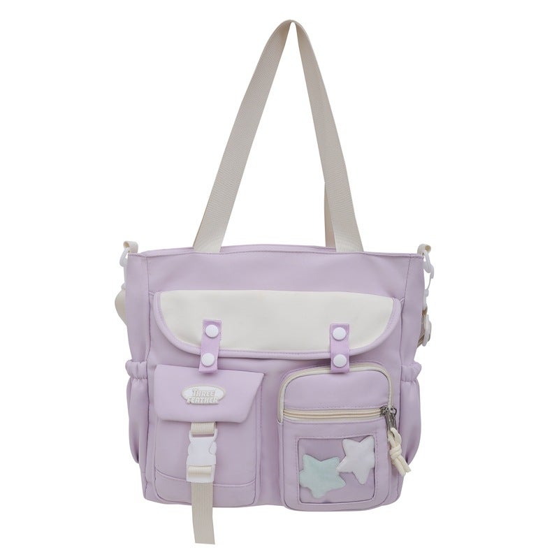 Class Schoolbag Women'S 2022 New Korean Style Ins Cute Girl Shoulder Crossbody Bag Trendy For Students - Image 1