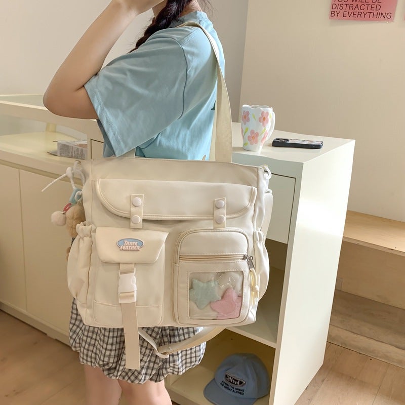 Class Schoolbag Women'S 2022 New Korean Style Ins Cute Girl Shoulder Crossbody Bag Trendy For Students - Image 2