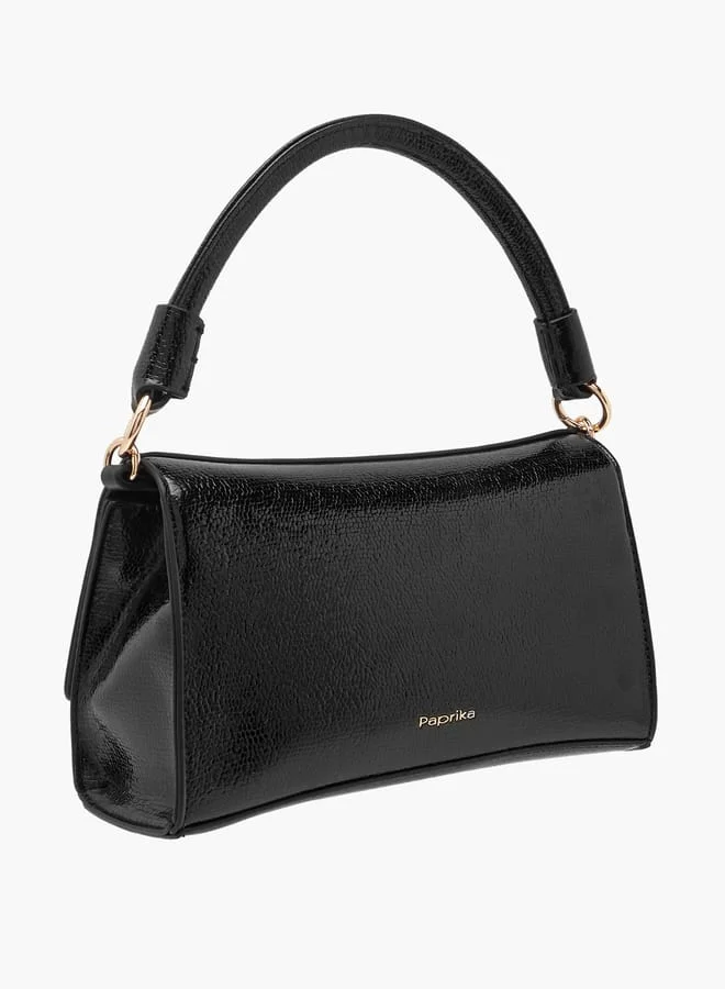 Paprika Women's Embellished Crossbody Bag with Chain Strap and Magnetic Button Closure
