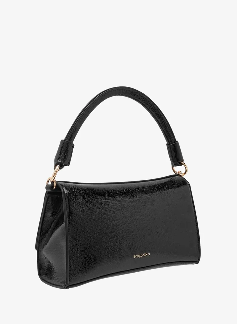 Paprika BLACK Women's Embellished Crossbody Bag with Chain Strap and Magnetic Button Closure Ramadan Collection for Women | Best Price UAE