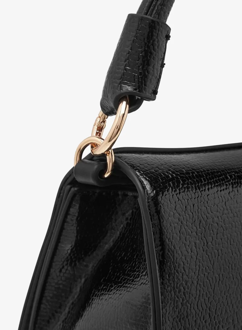 Paprika BLACK Women's Embellished Crossbody Bag with Chain Strap and Magnetic Button Closure Ramadan Collection for Women | Best Price UAE