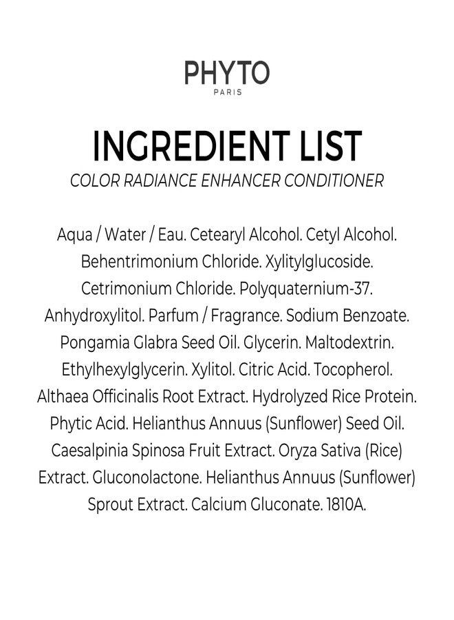 PHYTO PARIS Color Radiance Enhancer Conditioner - Conditioner for Colour Treated Hair, Vegan & Sulfate Free, Enhances Shine up to 9 Weeks|5.91 fl.oz. - Image 5