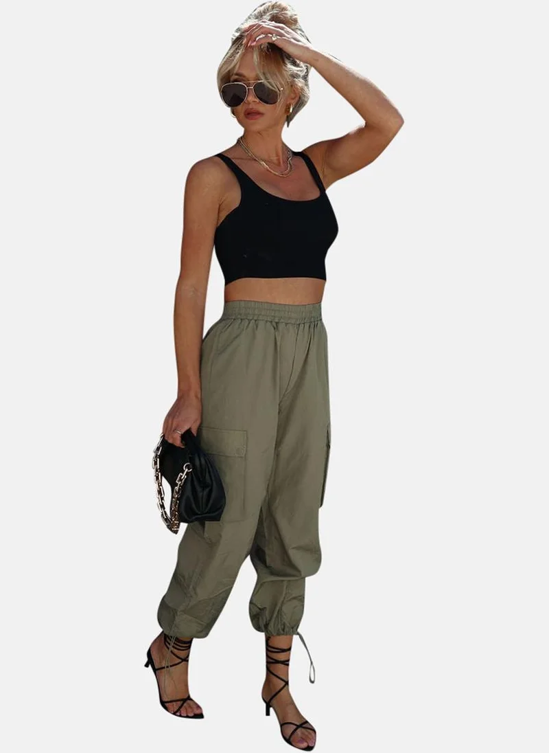 يونيكي Green High Rise Jogger Trousers