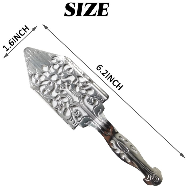 Nsbell 4Pcs Stainless Steel Absinthe Spoons Vintage Wormwood Cocktail Bar Glass Cup Drinking Filter Hollowed Out Absinthe Fountain Spoon Dripper (4) - Image 2
