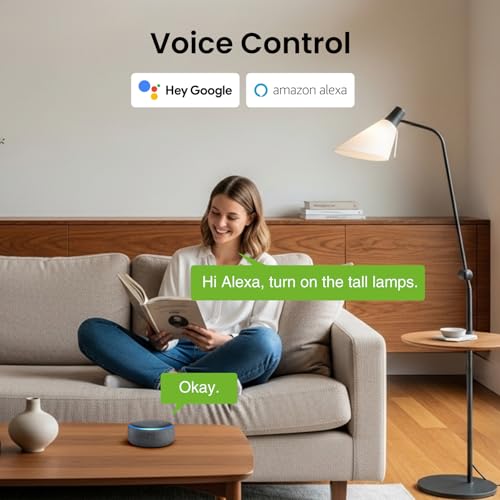GHome Smart 5G 15A WiFi Smart Plug Compatible with Alexa and Google Home, Outlet Timer Smart Home WiFi Outlet Timer with Remote Control, 5GHz and 2.4GHz Wi-Fi Sockets, ETL FCC Listed, White, 4 Pack - Image 4