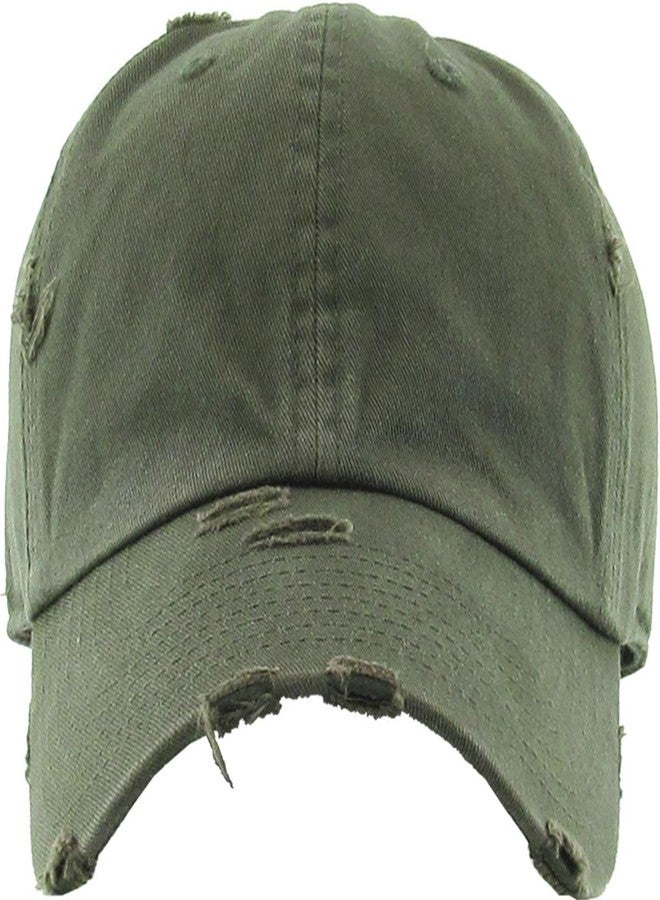 KBETHOS Vintage Washed Distressed Cotton Dad Hat Baseball Cap Adjustable Polo Trucker Unisex Style Headwear Adjustable - Image 2
