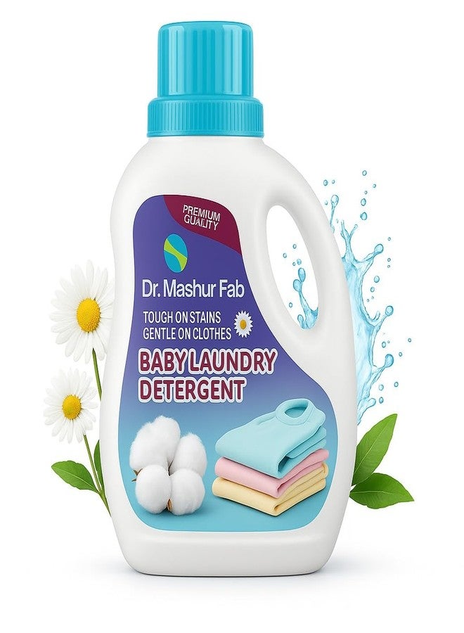 MASHUR FAB | Laundry Detergent for Newborns baby and children - Gentle, Hypoallergenic, Chemical-Free Liquid for Clothes, Stain Remover, Suitable for All skin, Baby Essentials - 1L (1, Bottal) - Image 2