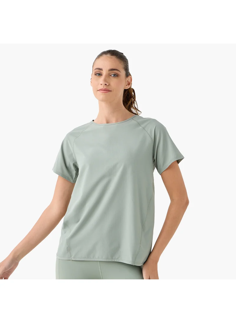 ادوت من سبلاش Ribbed T-shirt with Raglan Sleeves