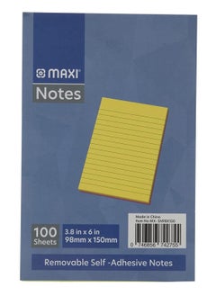 Maxi 100-Sheet Sticky Notes 3.8x6 Inch Size Multicolour  - Image 2