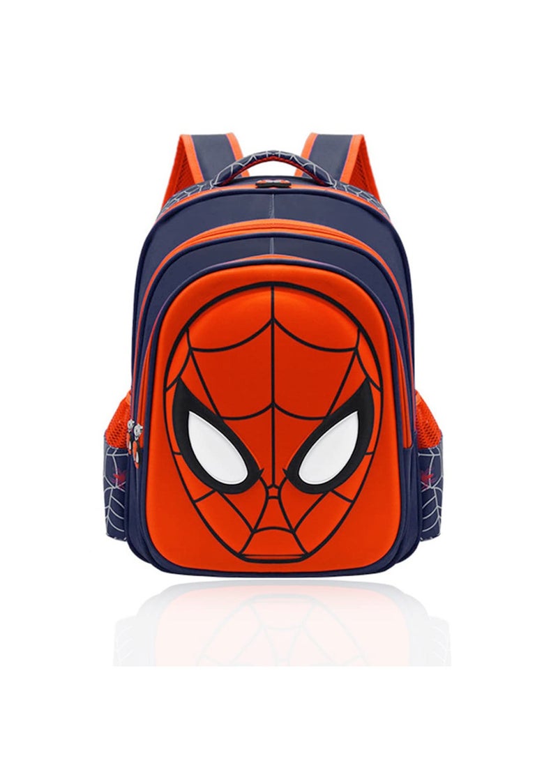 School Bag for Boys Girls Spiderman Face Backpack Waterproof Double Travel Bags Daypack School Bag Gifts for Kids Elementary Students Backpack  - Image 2