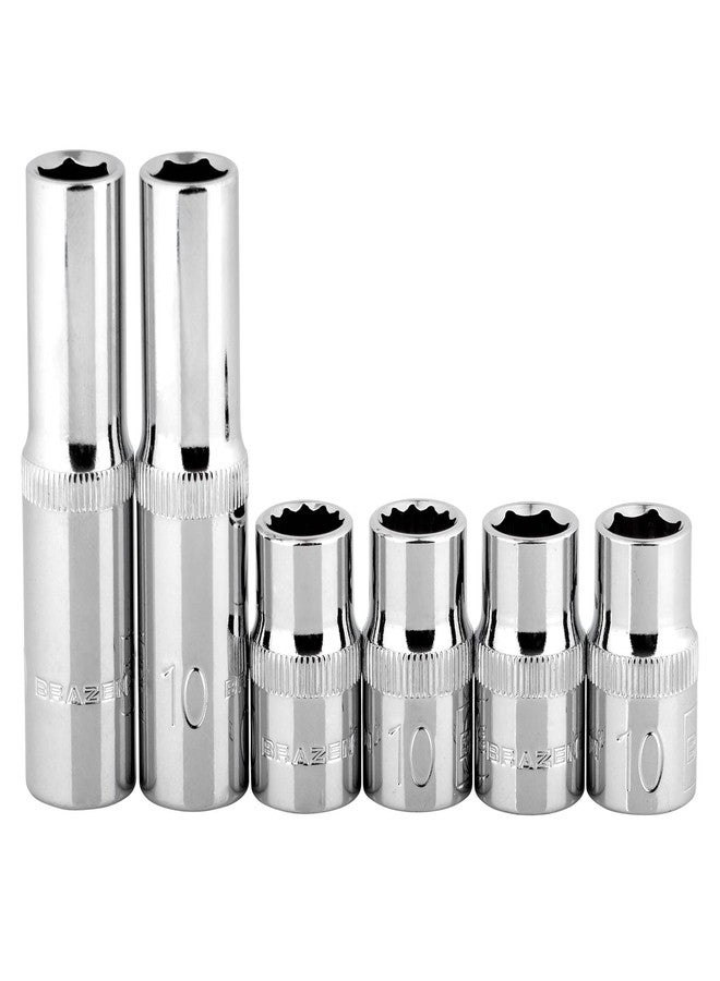BRAZEN 10mm Socket Six Pack (3/8" Drive, Multi-Type) - Image 1