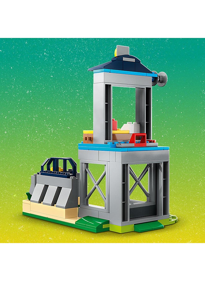 LEGO - Jurassic Park Velociraptor Escape 76957 Building Toy Set; Learn-To-Build Playset For Kids Aged 4 And Over, Featuring A Buildable Dinosaur Pen, Off-Road Vehicle And 2 Minifigures (137 Pieces) - Image 1