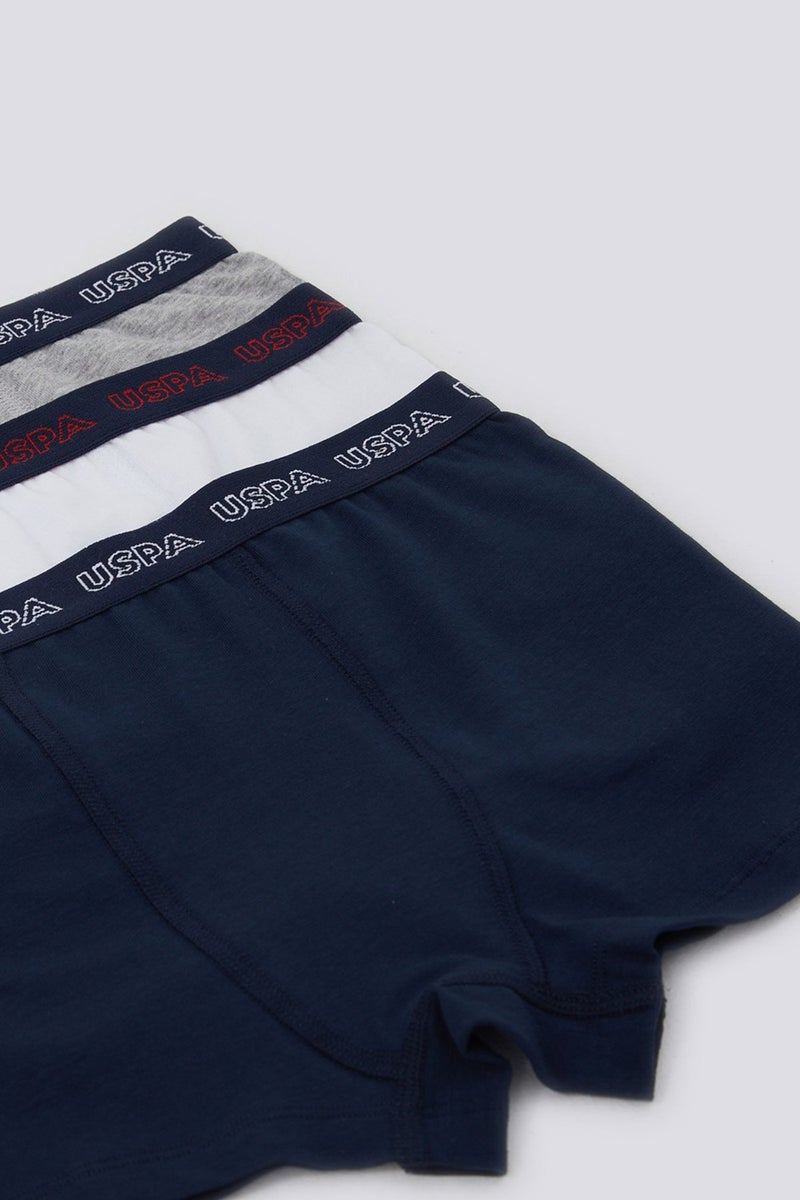 U.S. Polo Assn. U.S. Polo Assn Banded Navy Blue Boys 3-Pack Boxers  - Image 2