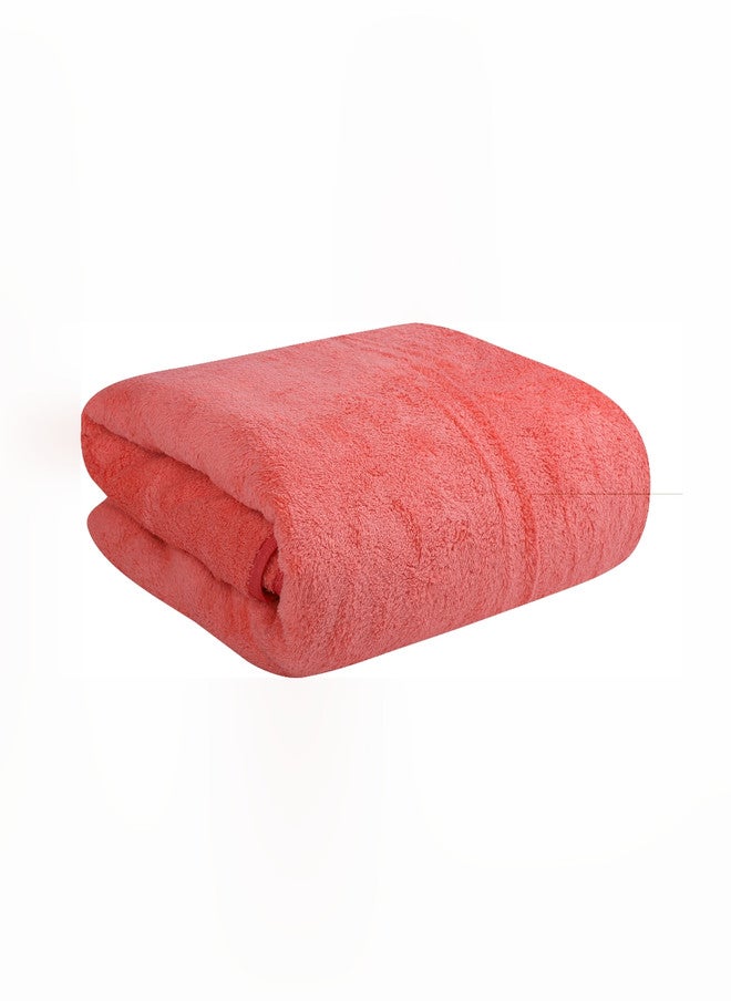 Fezora Microfiber Pink Solid 500GSM Super Soft Adult Regular Bath Towel - 28x55 In - Image 4