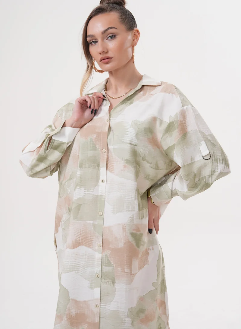 Marvella By Rasha  Soft Safari Elegance Shirt Dress for Women | Best Price UAE