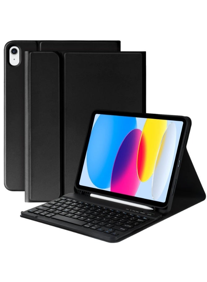 eGreen99 for iPad 2022 (10th) 10.9 inch / 2025 (11th) 11 inch Protective Cover With Keyboard, Wireless Detachable Bluetooth Keyboard, Ultra-Thin Split Type Intelligent Protective Cover, Automatic Wake-Up/Sleep,black - Image 1