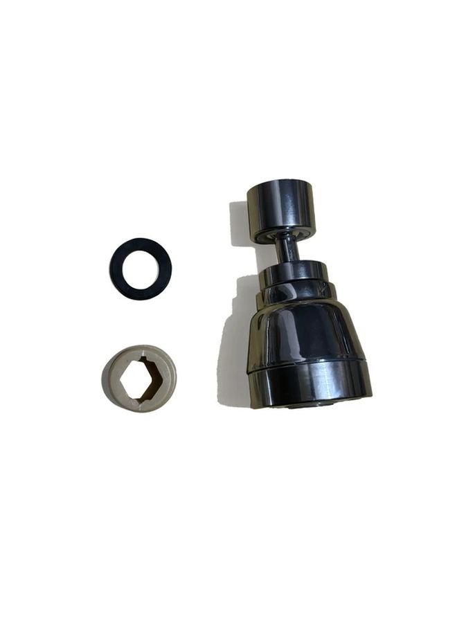 صنبور مطبخ دوار 360 درجة، امتداد حوض المغسلة، من ABS والفولاذ المقاوم للصدأ، بنمطين لتدفق المياه - Image 1