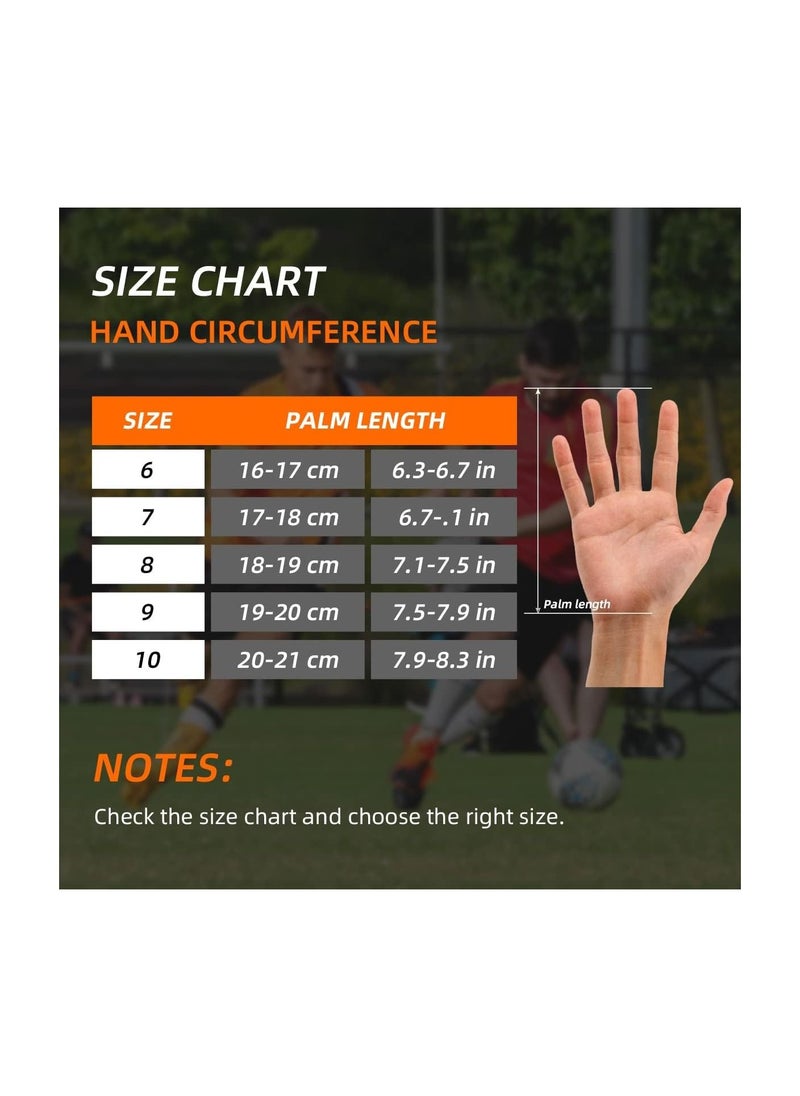 RATSAW - Football Gloves Goalkeeper Gloves Goalie Gloves Offers Excellent Protection With Abrasion Resistant Non Slip And Wrist Protection Size 6 - Image 1