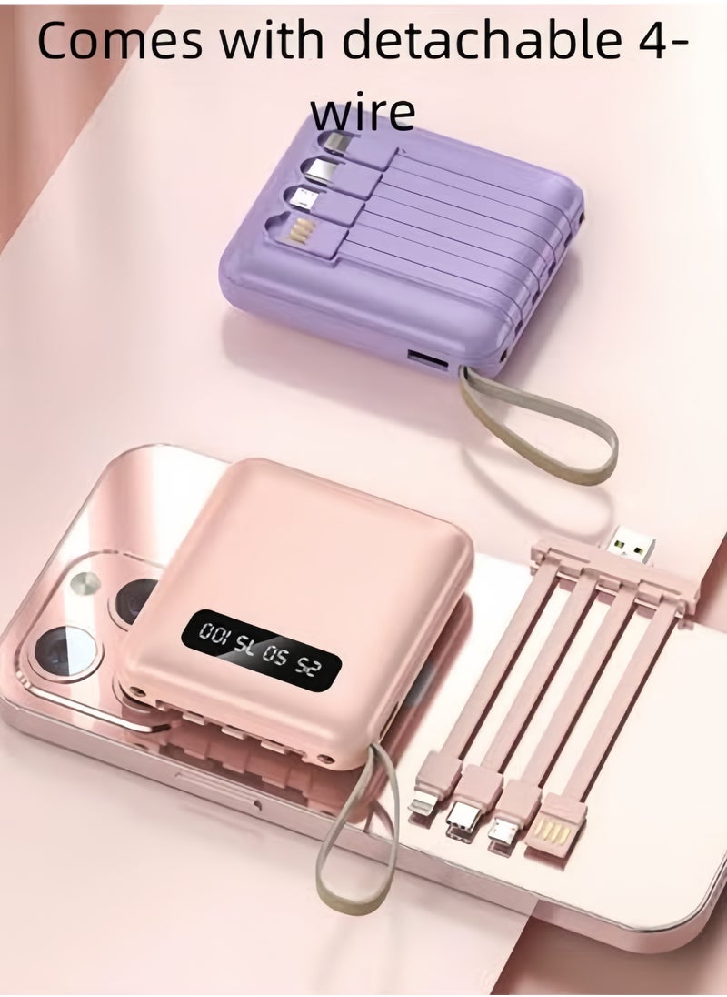 VOGMAX - Power Bank 20000 Mah Fast Charge Extra large Capacitance 4-wire Portable Mini Compact With Two LED lights Can Be Used As Flashlights Comes with type-c, universal for IOS and Android - Image 1