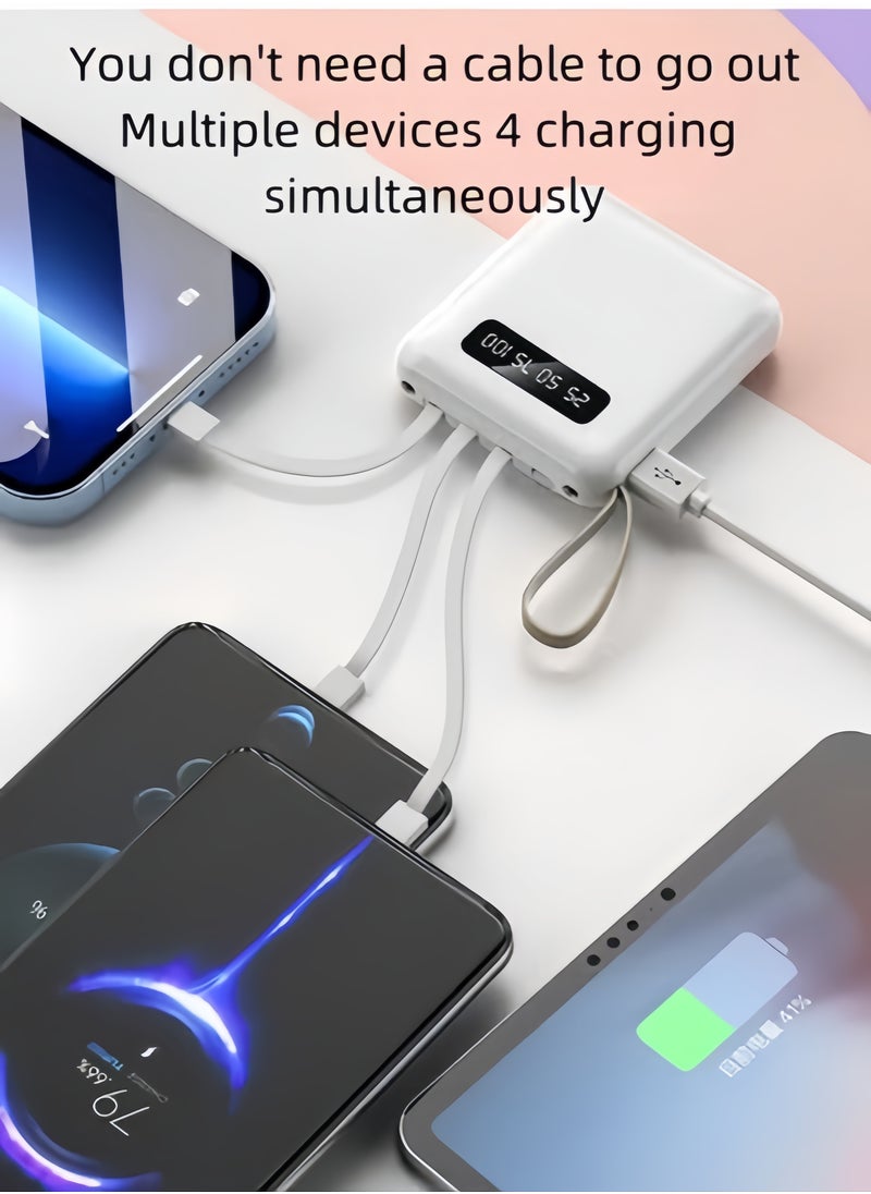 VOGMAX - Power Bank 20000 Mah Fast Charge Extra large Capacitance 4-wire Portable Mini Compact With Two LED lights Can Be Used As Flashlights Comes with type-c, universal for IOS and Android - Image 1