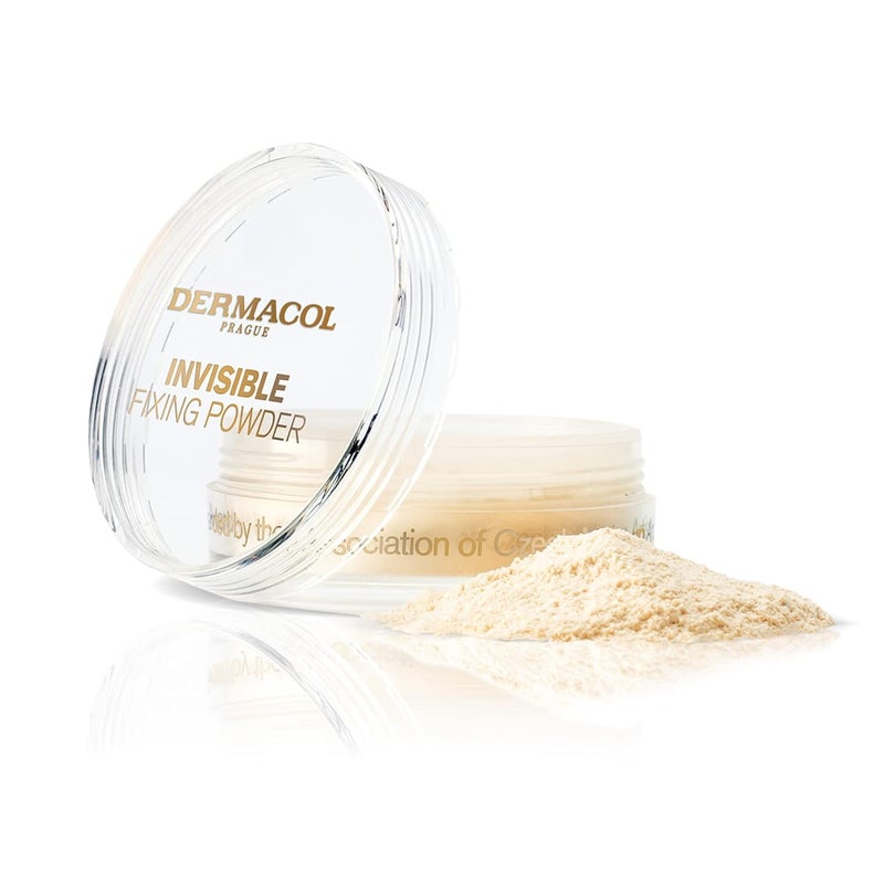 Dermacol - Invisible Fixing Face Powder, Touch-proof Translucent Setting Powder for Oily Skin & Other Skin Types, Loose Powder Makeup, Frangrance-Free Matte Powder with Powder Puff, Light, 13.5 g - Image 1