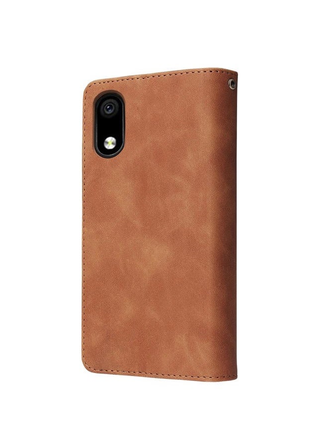 Asuwish Compatible with ZTE Avid 579 Z5156CC Wallet Case and Tempered Glass Screen Protector Leather Flip Cover Card Holder Stand Cell Accessories Phone Cases for ZTE Blade A3 2020/A3 Joy Women Brown - Image 5